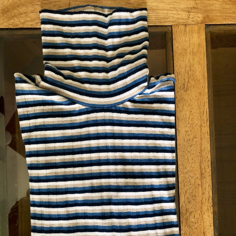 Colorful Ribbed Striped Turtleneck - Picture 4 of 4
